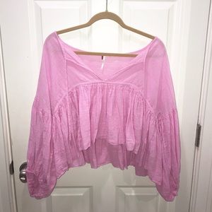 Pink Free People Top